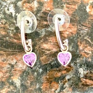 Purple Heart Earrings